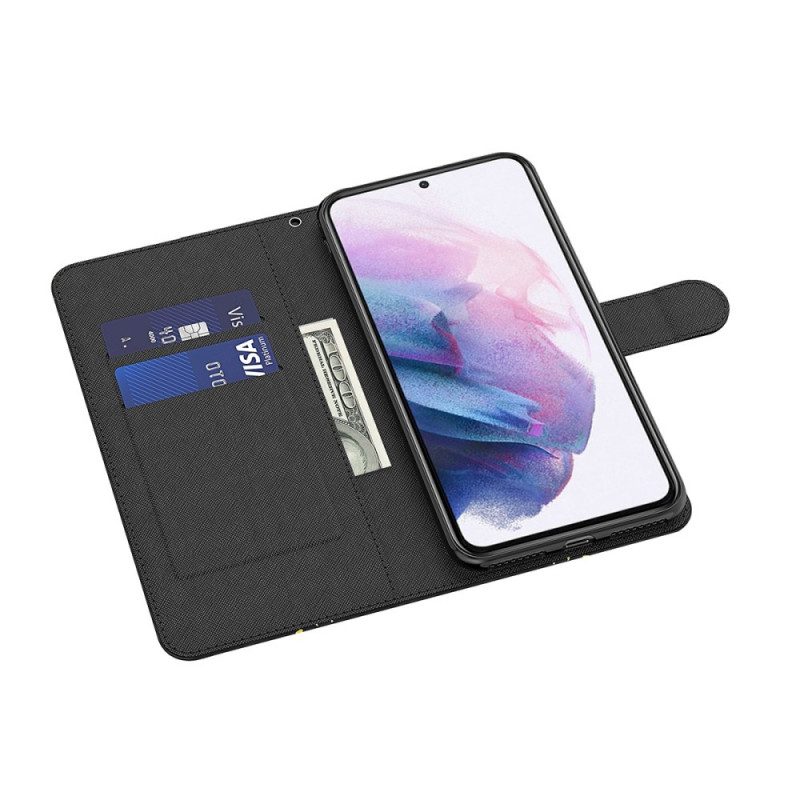 Flip Case Für Moto E40 / E30 / E20 Gelbe Schmetterlinge