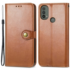 Flip Case Für Moto E40 / E30 / E20 Kunstleder Und Vintage-verschluss