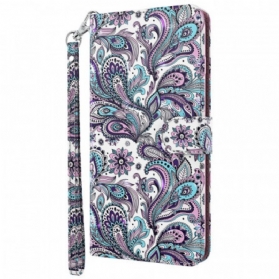 Flip Case Für Moto E40 / E30 / E20 Paisley