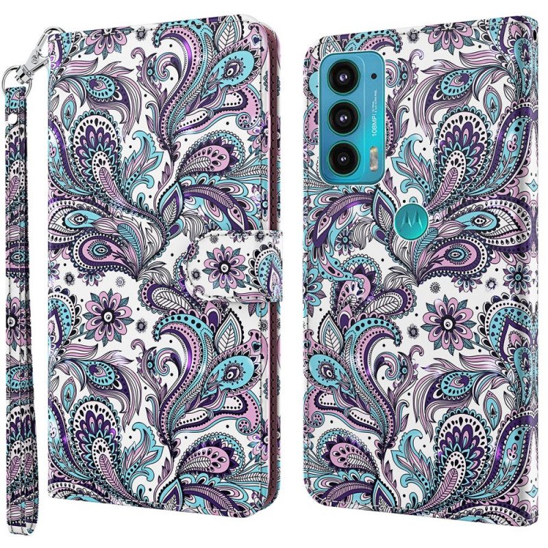 Flip Case Für Moto E40 / E30 / E20 Paisley