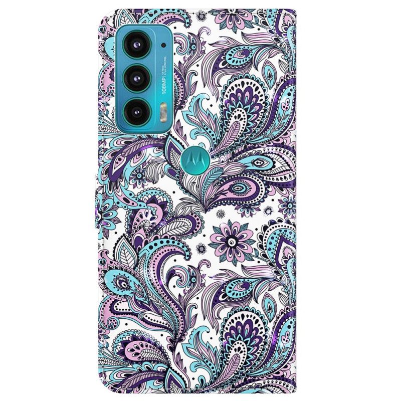 Flip Case Für Moto E40 / E30 / E20 Paisley