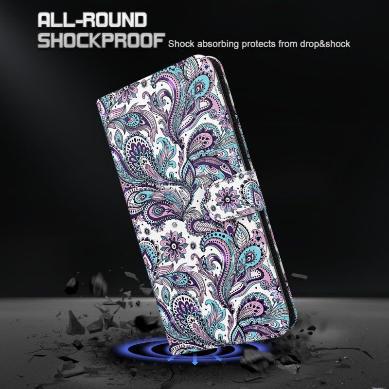 Flip Case Für Moto E40 / E30 / E20 Paisley