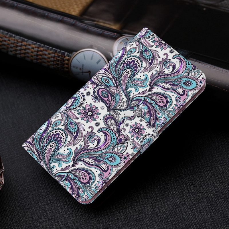 Flip Case Für Moto E40 / E30 / E20 Paisley