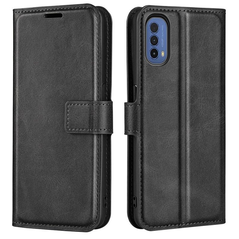 Flip Case Für Moto E40 / E30 / E20 Schlanker. Extremer Ledereffekt