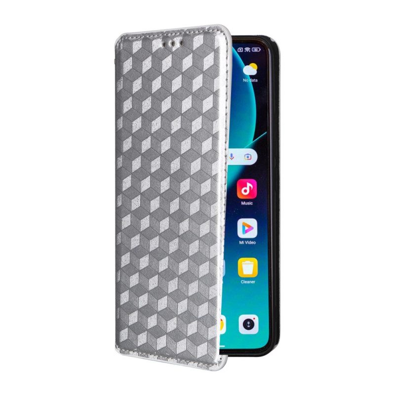 Flip Case Xiaomi 14t 3d-würfel