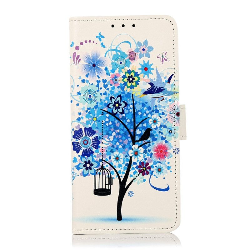 Flip Case Für Xiaomi Redmi 10A Blühender Baum