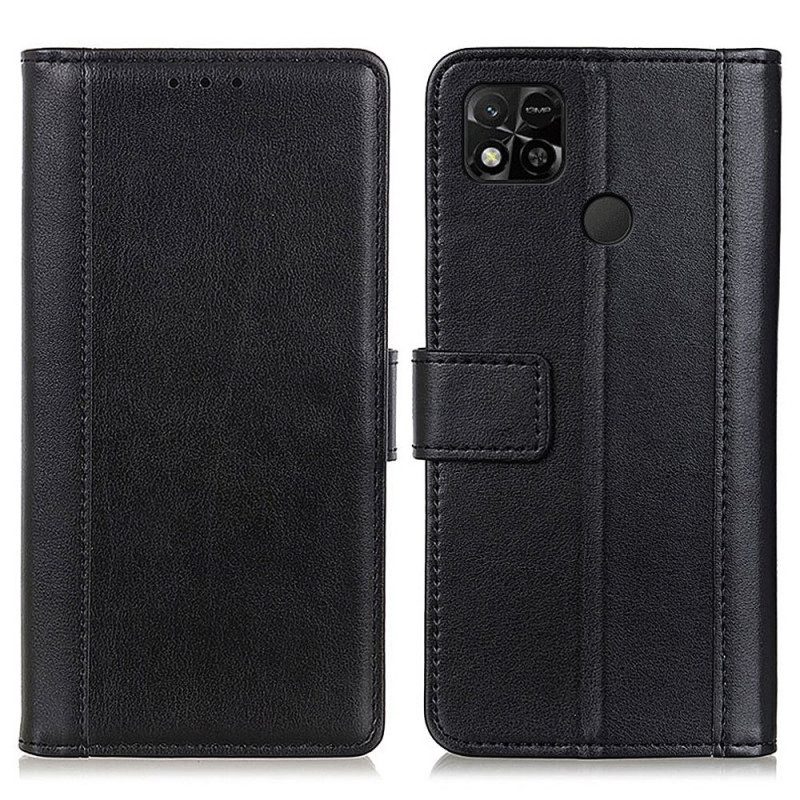 Flip Case Für Xiaomi Redmi 10A Ledereffekt