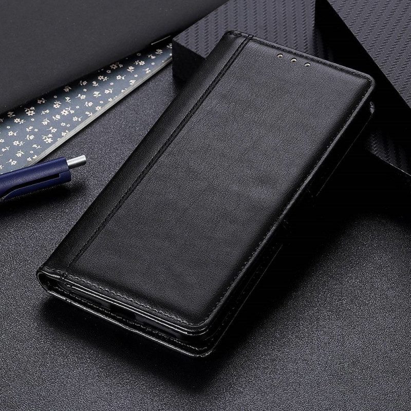 Flip Case Für Xiaomi Redmi 10A Ledereffekt