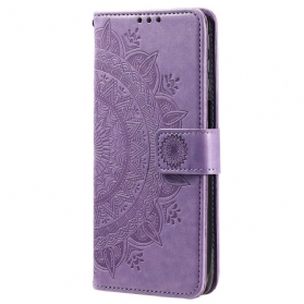 Flip Case Für Xiaomi Redmi 10A Mandala-sonne Mit Schlüsselband