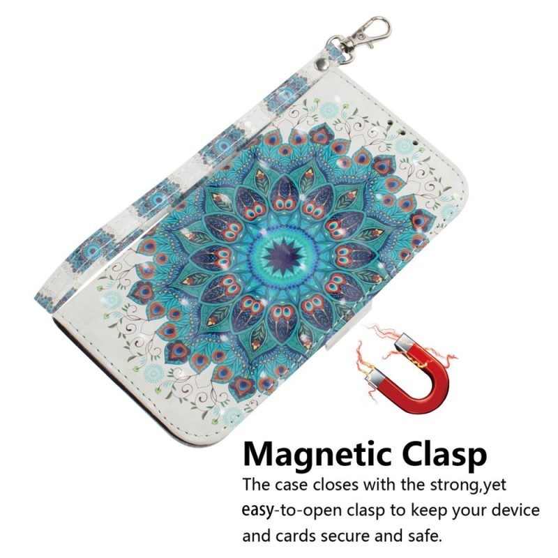 Flip Case Für Xiaomi Redmi 10A Mit Kordel Riemchen-mandala