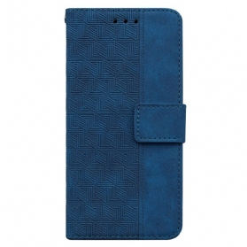 Flip Case Für Xiaomi Redmi 10A Mit Kordel Riemchenmuster