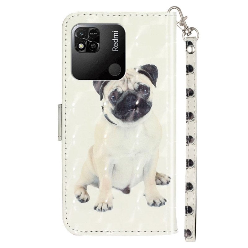 Flip Case Für Xiaomi Redmi 10A Mit Kordel Tanga-hund