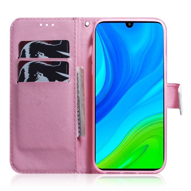 Flip Case Für Xiaomi Redmi 10A Pinke Blume