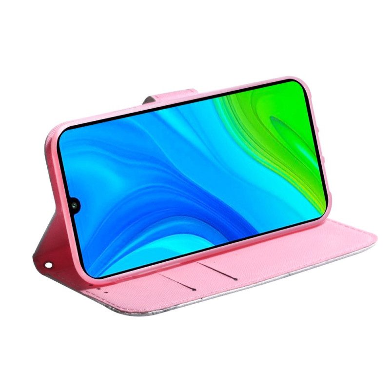 Flip Case Für Xiaomi Redmi 10A Pinke Blume