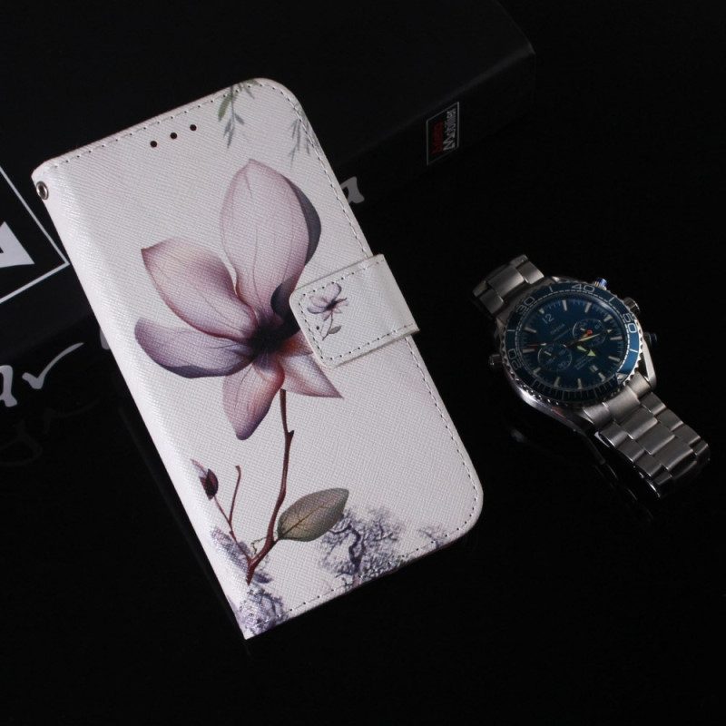 Flip Case Für Xiaomi Redmi 10A Pinke Blume