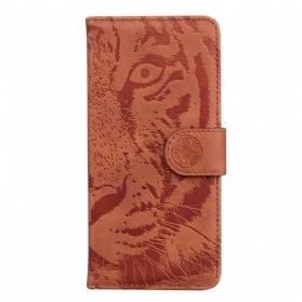 Flip Case Für Xiaomi Redmi 10A Tiger-fußabdruck