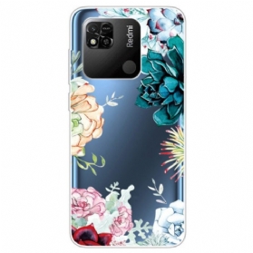 Handyhülle Für Xiaomi Redmi 10A Nahtlose Aquarellblumen