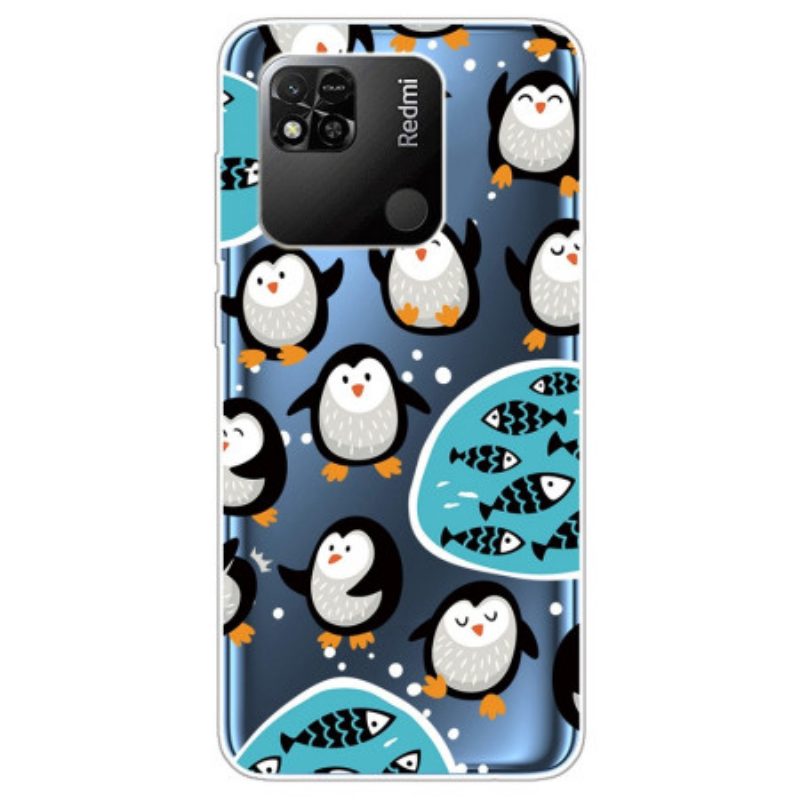 Handyhülle Für Xiaomi Redmi 10A Nahtlose Pinguine