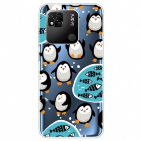 Handyhülle Für Xiaomi Redmi 10A Nahtlose Pinguine