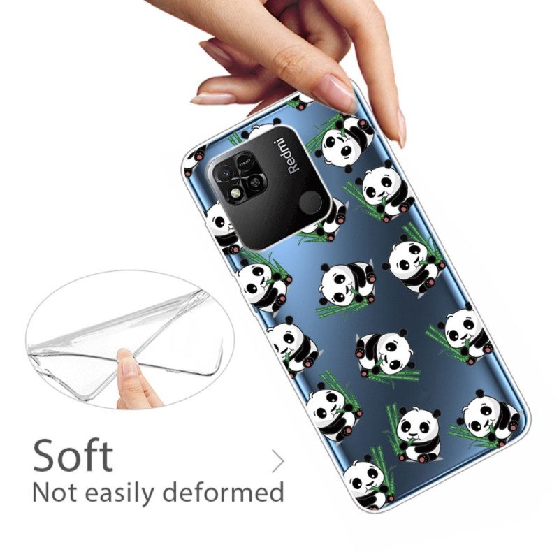 Handyhülle Für Xiaomi Redmi 10A Transparente Kleine Pandas