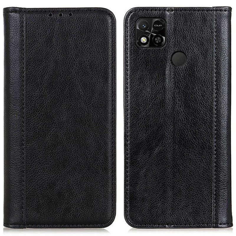 Schutzhülle Für Xiaomi Redmi 10A Flip Case Farbige Version Aus Spaltleder