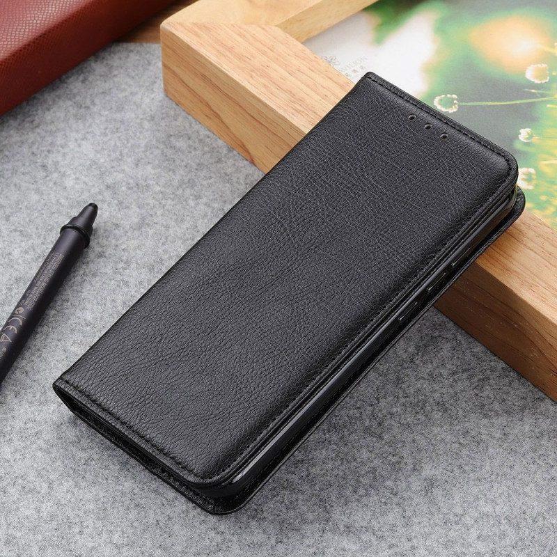 Schutzhülle Für Xiaomi Redmi 10A Flip Case Litschi-spaltleder-textur