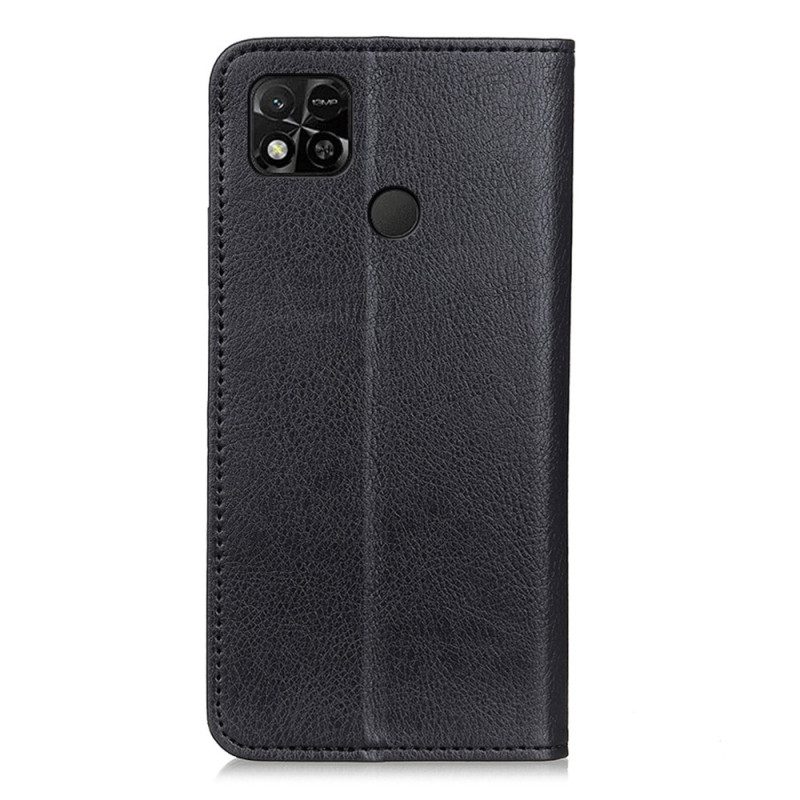 Schutzhülle Für Xiaomi Redmi 10A Flip Case Litschi-spaltleder-textur