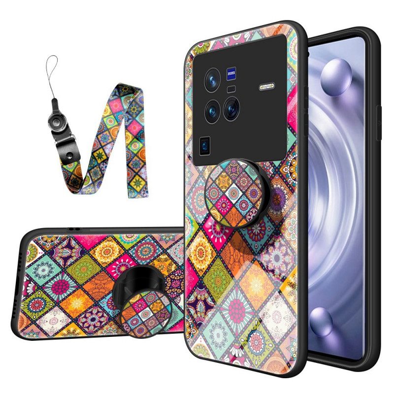 Hülle Für Vivo X80 Pro Patchwork-magnethalter