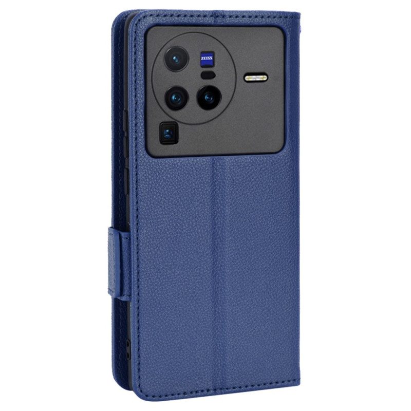 Lederhüllen Für Vivo X80 Pro Flip Case Klappe Doppelt. Neue Farben