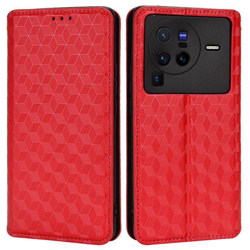 Schutzhülle Für Vivo X80 Pro Flip Case 3d-würfel