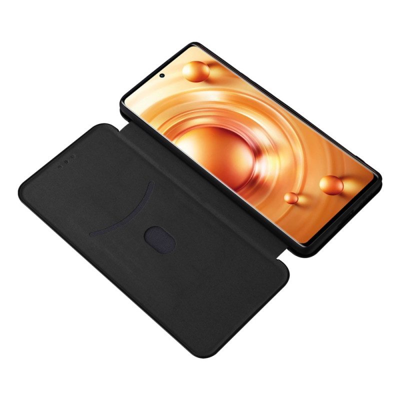 Schutzhülle Für Vivo X80 Pro Flip Case Farbige Kohlefaser