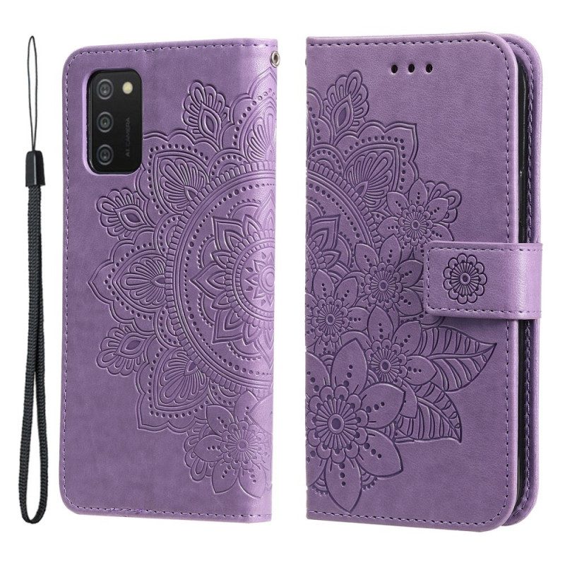 Flip Case Für Samsung Galaxy A03s Blumen-mandala