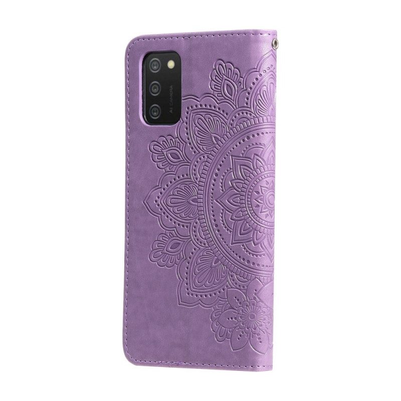 Flip Case Für Samsung Galaxy A03s Blumen-mandala