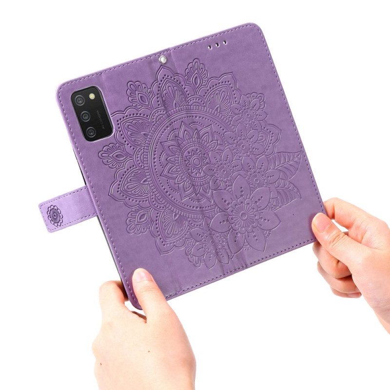 Flip Case Für Samsung Galaxy A03s Blumen-mandala