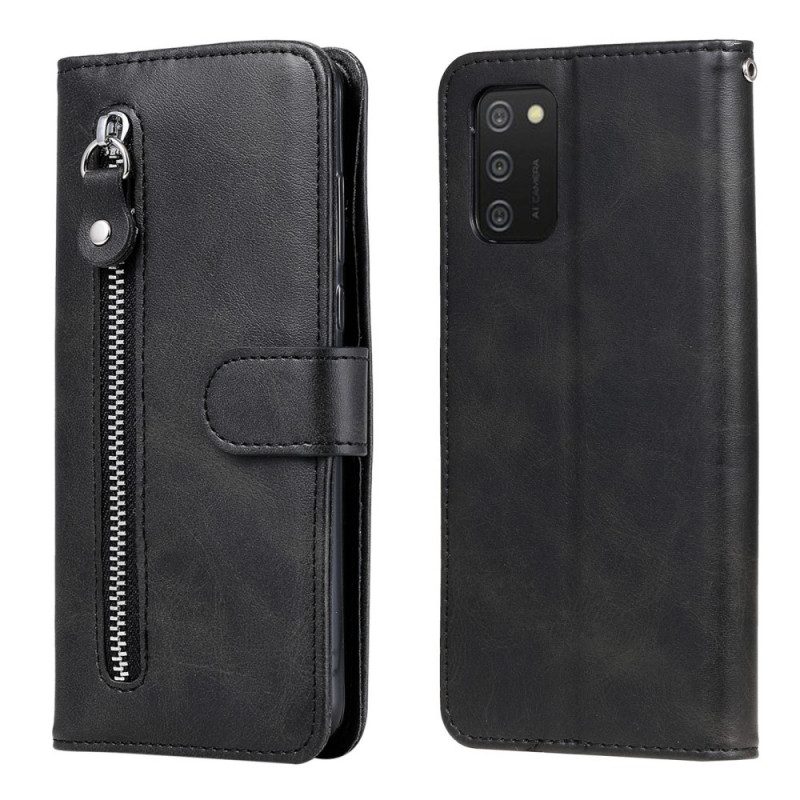 Flip Case Für Samsung Galaxy A03s Geldbörse