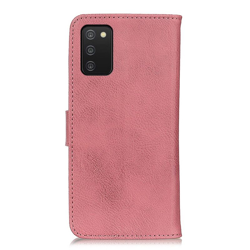 Flip Case Für Samsung Galaxy A03s Kunstleder Khazneh