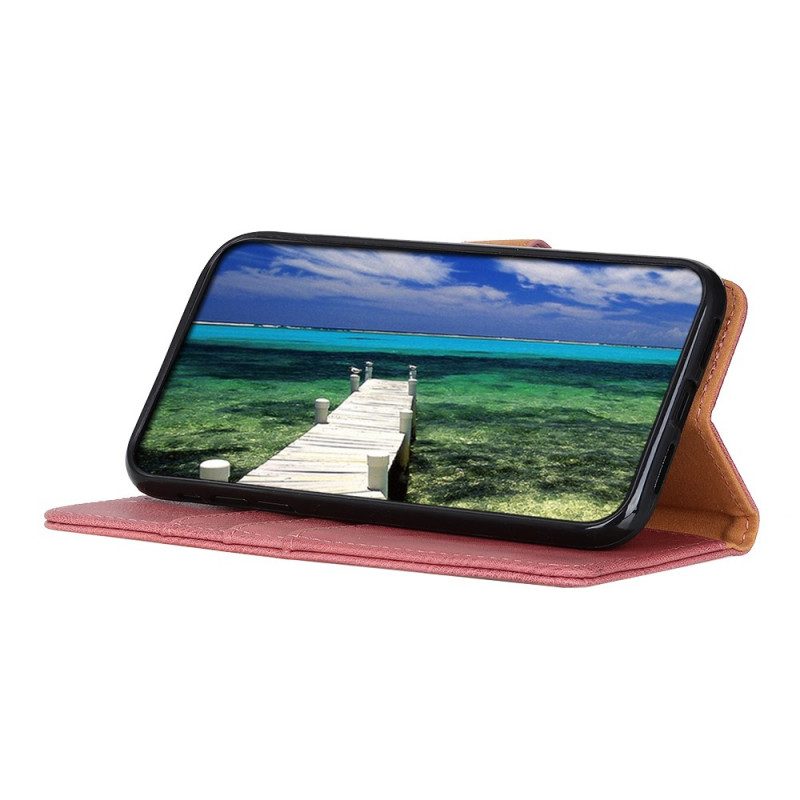 Flip Case Für Samsung Galaxy A03s Kunstleder Khazneh