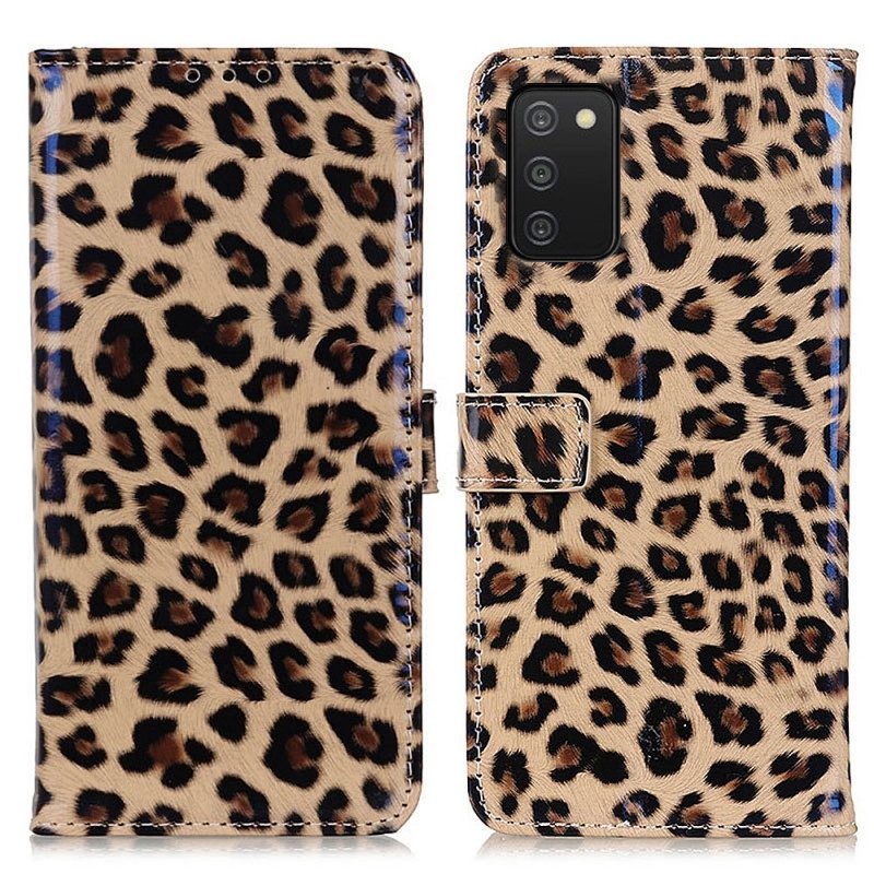 Flip Case Für Samsung Galaxy A03s Leopard