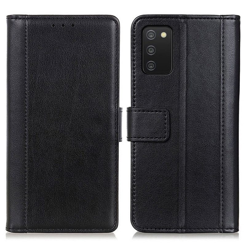 Flip Case Für Samsung Galaxy A03s Stil: Leder-eleganz