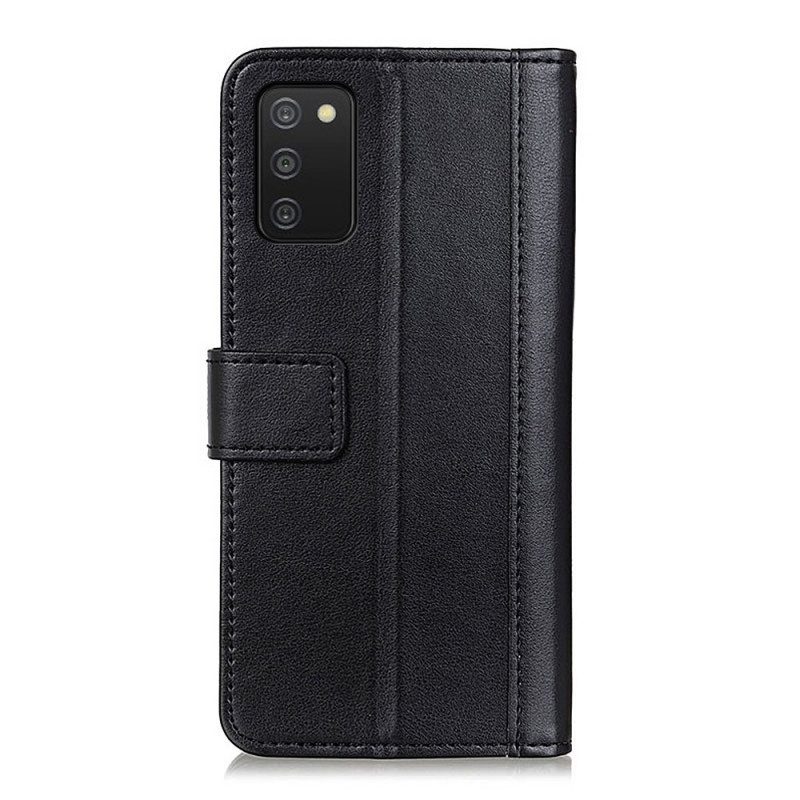 Flip Case Für Samsung Galaxy A03s Stil: Leder-eleganz