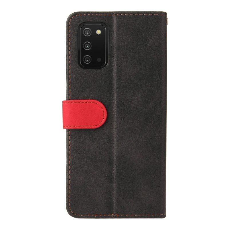 Flip Case Für Samsung Galaxy A03s Zweifarbig