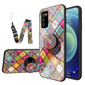 Handyhülle Für Samsung Galaxy A03s Patchwork-magnethalter