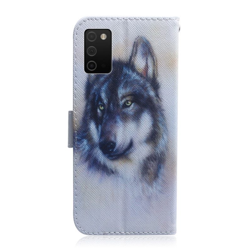 Lederhüllen Für Samsung Galaxy A03s Hunde-look