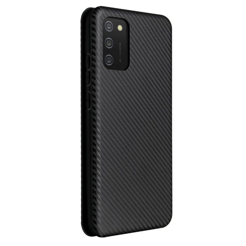 Schutzhülle Für Samsung Galaxy A03s Flip Case Kohlefaser