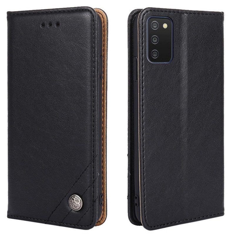 Schutzhülle Für Samsung Galaxy A03s Flip Case Stil Lederniete