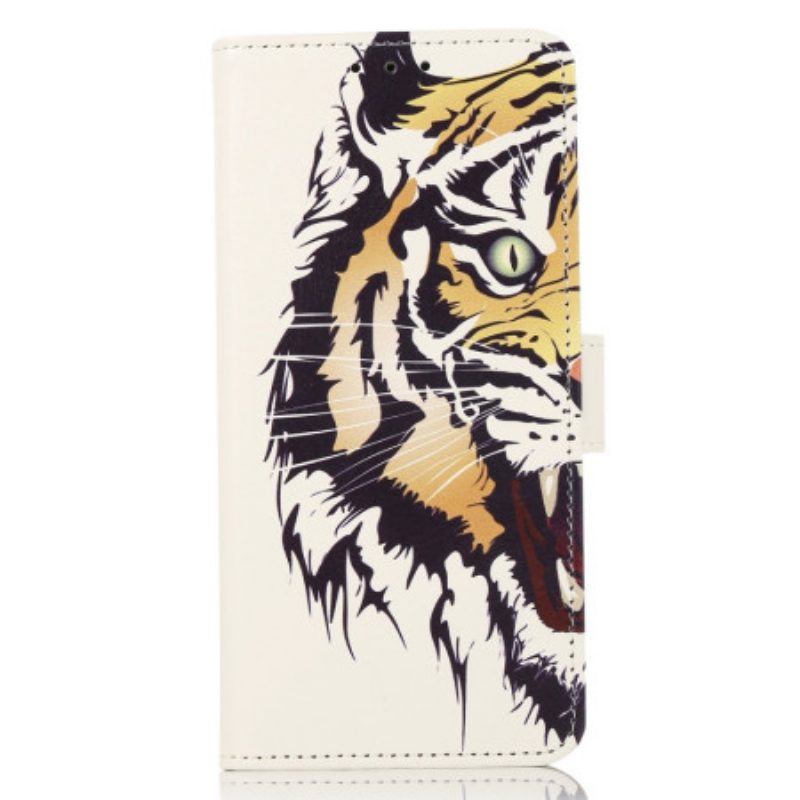 Flip Case Für OnePlus 10T 5G Wilder Tiger