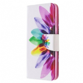 Flip Case Für Samsung Galaxy A31 Aquarellblume