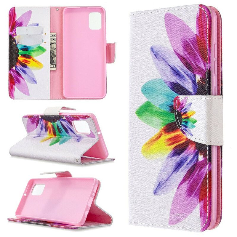 Flip Case Für Samsung Galaxy A31 Aquarellblume