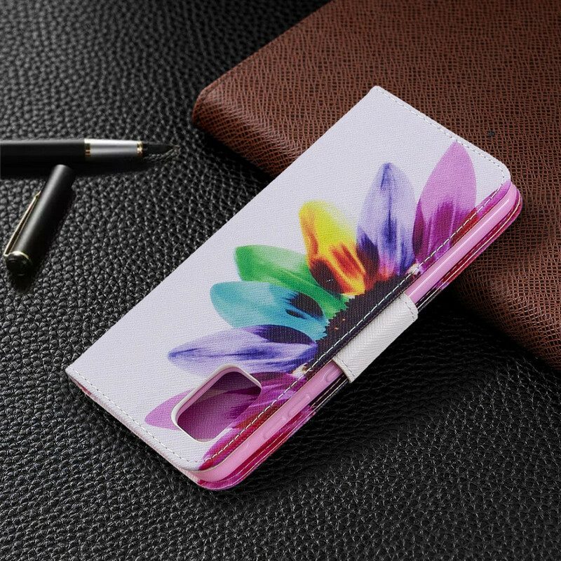 Flip Case Für Samsung Galaxy A31 Aquarellblume