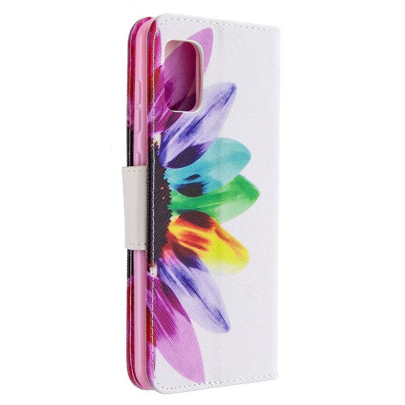 Flip Case Für Samsung Galaxy A31 Aquarellblume